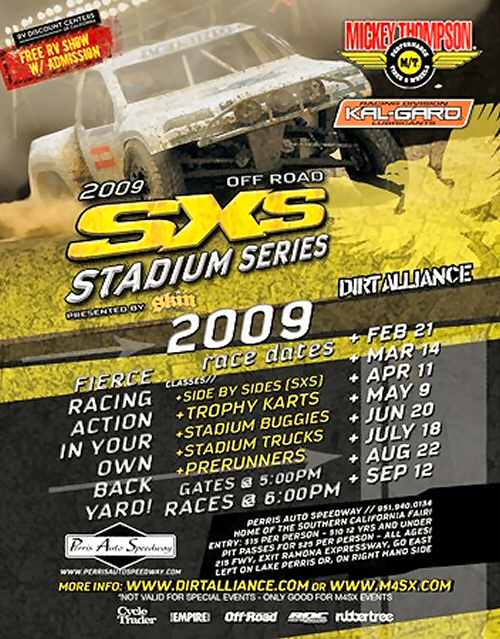 2009 Flyer "M4SX" at Perris Auto Speedway. 