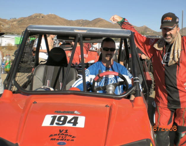 Chris and Martin (Dad) Lake Elsinore GP 2008