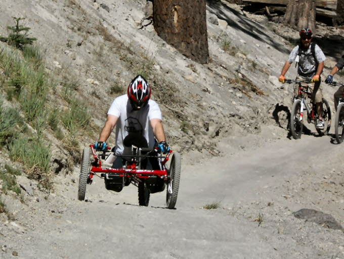 Chris, Tom, and Martin cycleing together