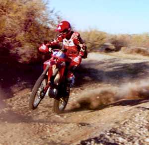 Chris on this 2001  XR650R